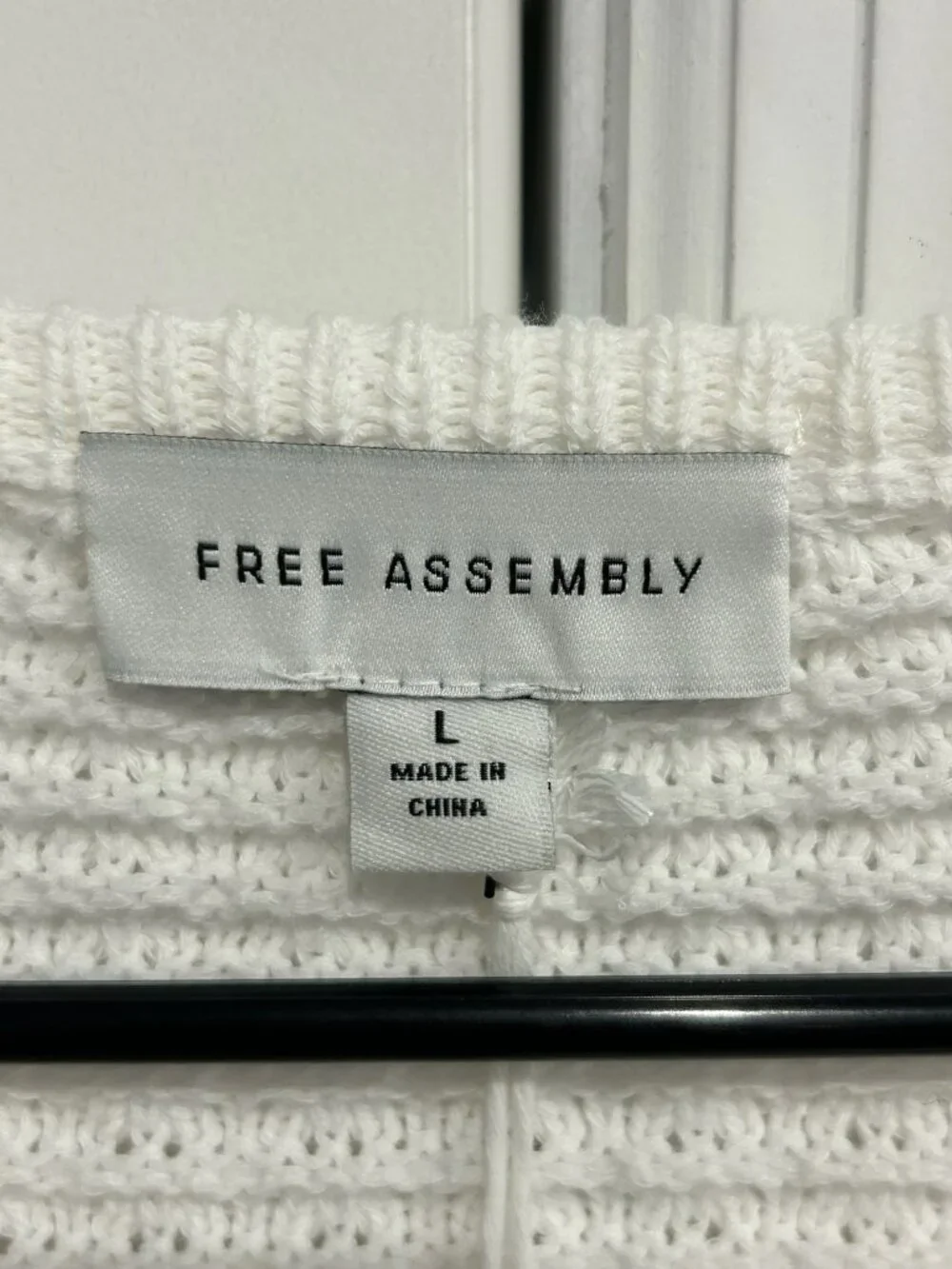 Free Assembly Large White Waffle Knit Short Sleeve Cardigan Cottagecore NWT